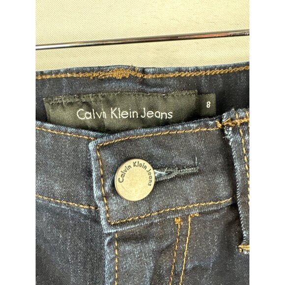 Calvin Klein Womens Dark Wash Denim Jeans Size 8 - Picture 3 of 5